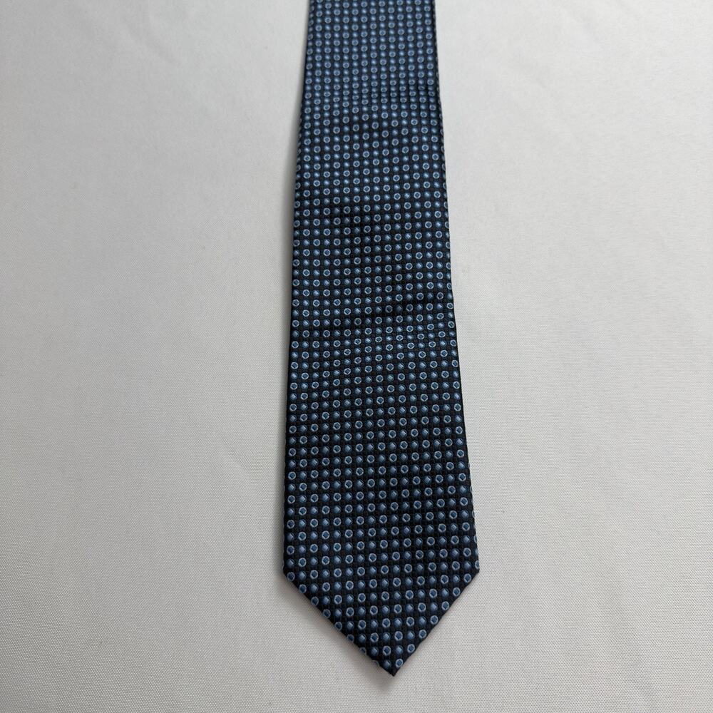 Croft & Barrow Tie Necktie Blue Geometric Print Polyester